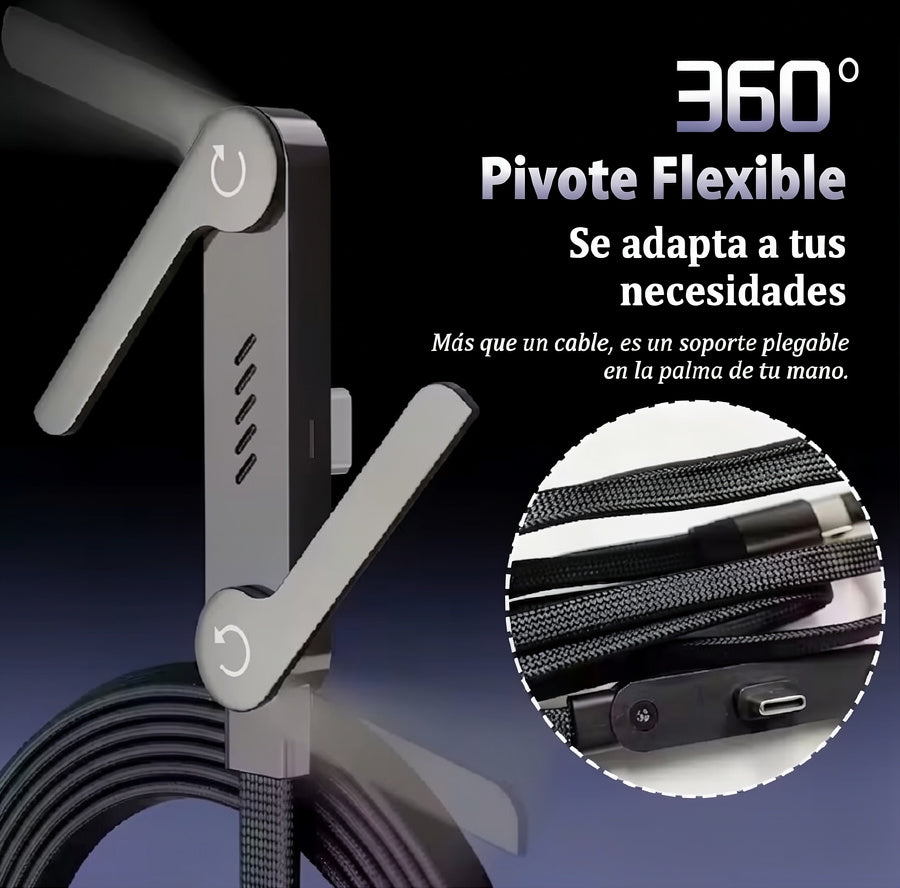Cable de Carga 2en1 con Soporte