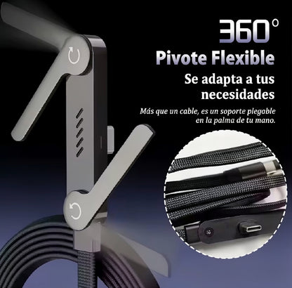 Cable de Carga 2en1 con Soporte