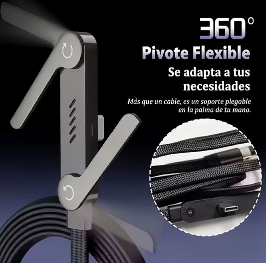 Cable de Carga 2en1 con Soporte